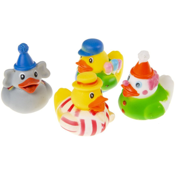 Baðendur, sirkus, 5cm, 4 stk í pk