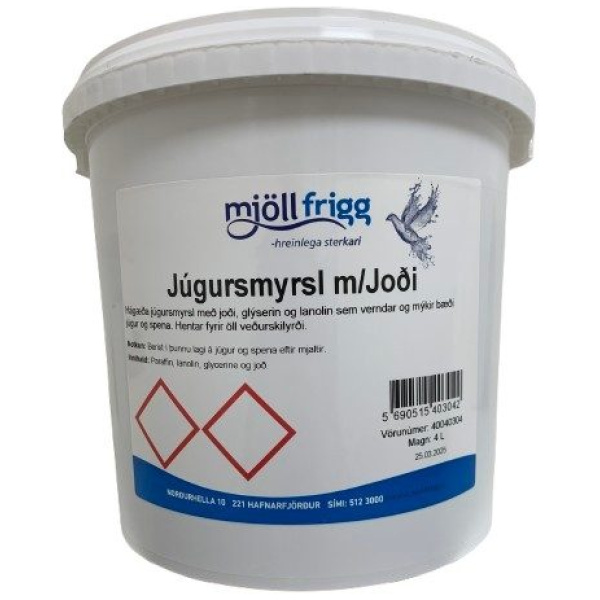 Júgursmyrsl, 4kg, með joði
