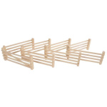 Girðing, viðar, 8stk, 1:24