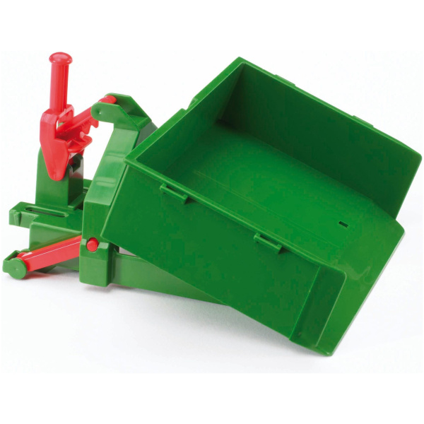 Kassi aftan á dráttarvél, grænn, 1:16