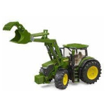 Dráttarvél, John Deere m/tækjum, 1:16