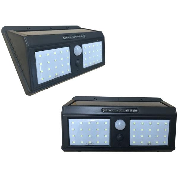 Ljós með sólarsellu, tvöfalt