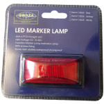 Hliðarljós, LED, rautt, 12/24V