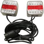 Kerruljós, LED, sett, segull, 7m, hvítt