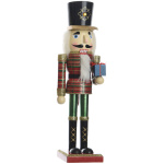 Hnotubrjótur, rauður glimmer, 38cm#