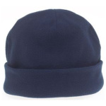 Húfa, svört, flísfóðruð