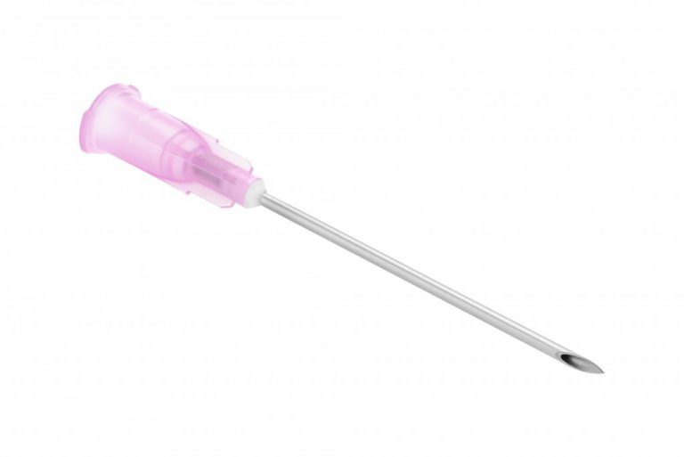 18g.jpg Nál, einnota, 18G, bleik, löng - Image 1