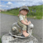 Garðstytta, Barn á snigli/skjaldböku