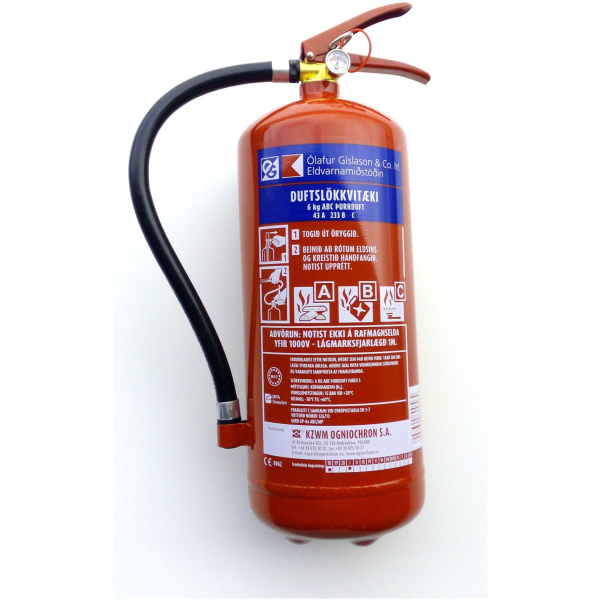 Slökkvitæki, 6 kg, duft