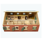 Hesthús, 9 stíur, 62x42,5x22cm, 1:32