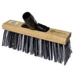 Strákústur m/festingu, 13", svart/hvítt