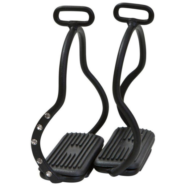 Ístöð, D, svört m.steinum #