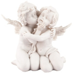 Stytta, engill, par að kyssast