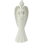 Stytta, Engill, Poly, hvítur, 26cm