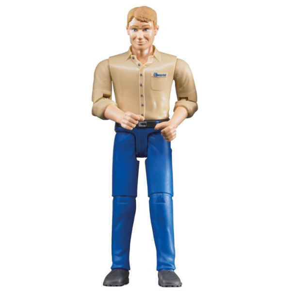 Bóndi, kk, bláar buxur. 1:16