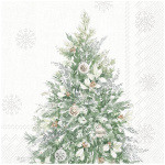 Servíettur, kaffi, jólatré