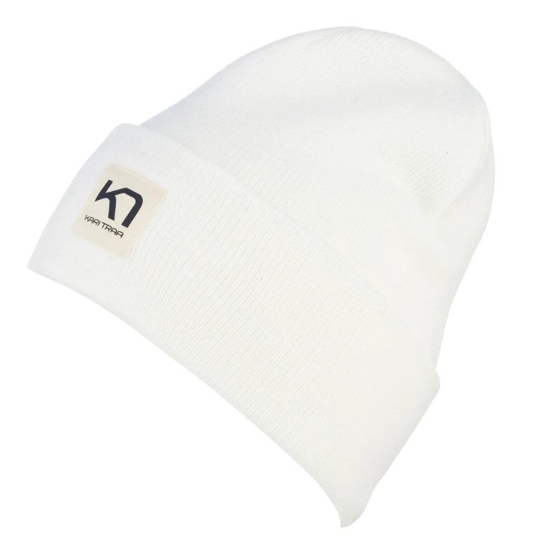 611360nwhite.png Húfa, KariTraa, Rothe Beanie, White - Image 1