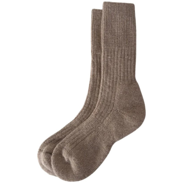 Sokkar, angóru, drapplitaðir