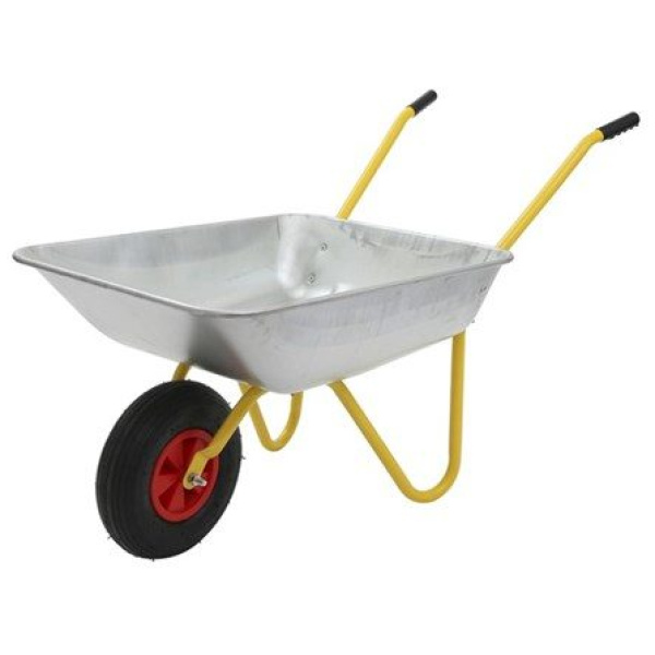 Hjólbörur, 80L, gráar