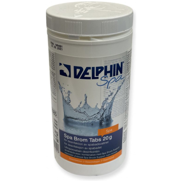 Brómtöflur, 20gr, 1kg, dós