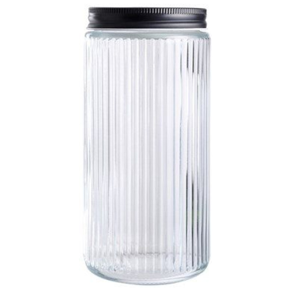 Krukka m/skrúfuðu loki, 0,9L,  Day