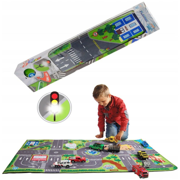 Bílateppi, m/ljósum