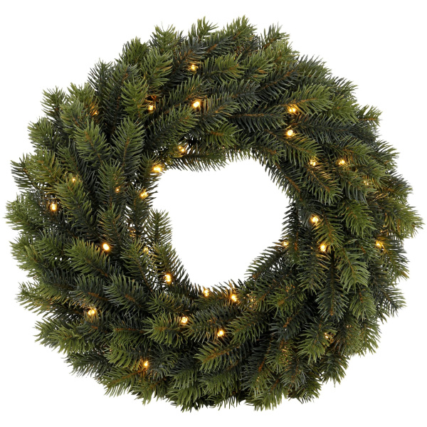 Jólakrans m/ljósum, 40cm#