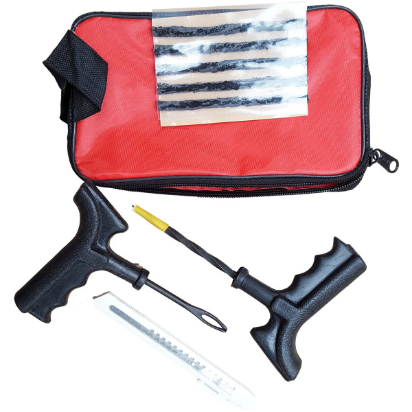 Dekkjaviðgerðarsett, tappa, í tösku