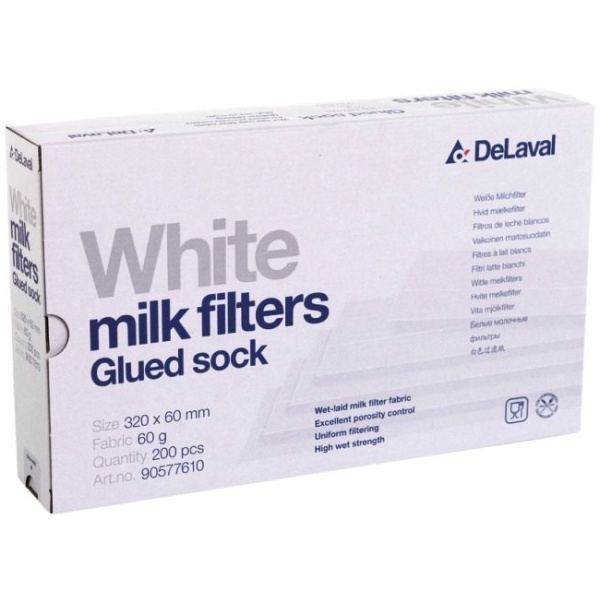 Mjólkursíur, stuttar, 200stk