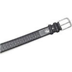 Belti, leður, svart, 120cm