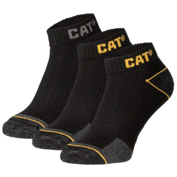 Sokkar, CAT, Sneakers, 3 pör, svartir