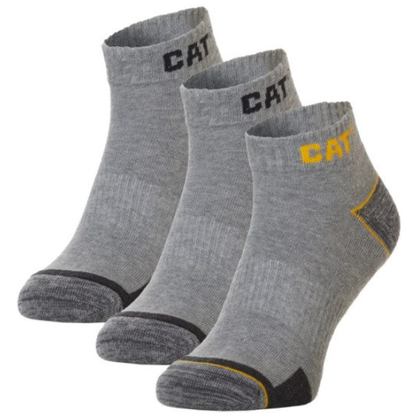 Sokkar, CAT, Sneakers, 3 pör, gráir #