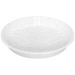 Skál undir blómapott, plast, 21cm, hvít