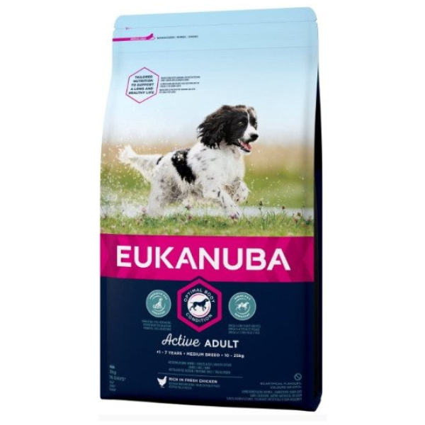 Hundamatur, Euka, Adult, Med, 3kg