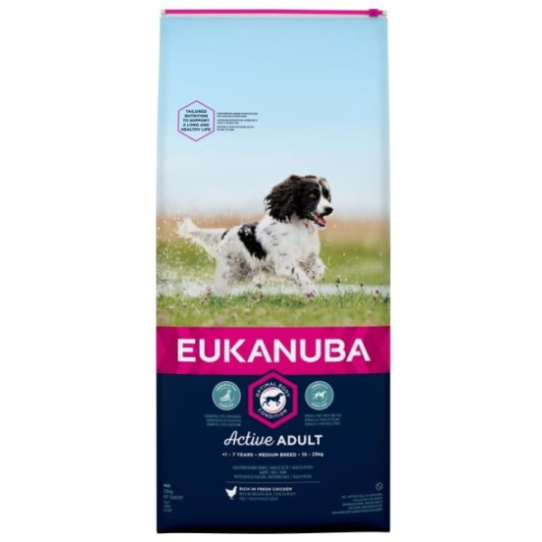 Hundamatur, Euka, Adult, Med, 12kg