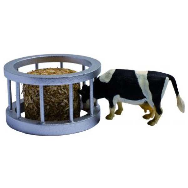 Gjafagrind, með rúllu og kú, 1:32