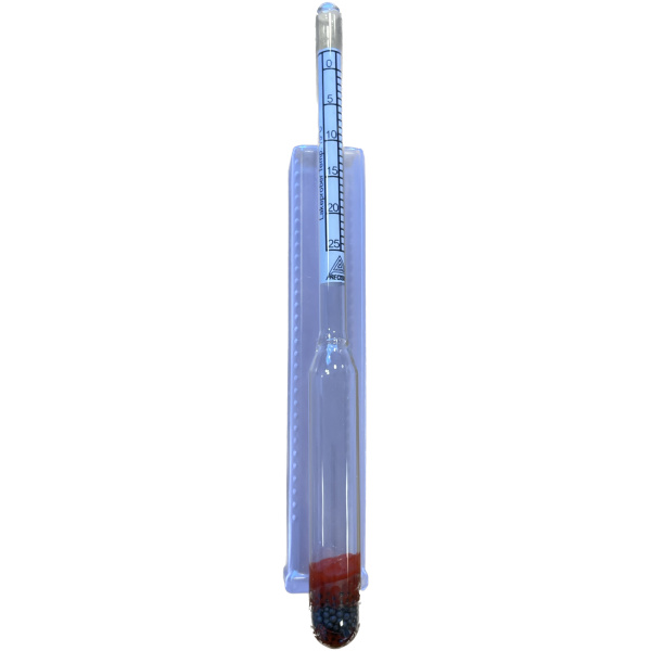 Pækilmælir, 0-25%, 18,5 cm