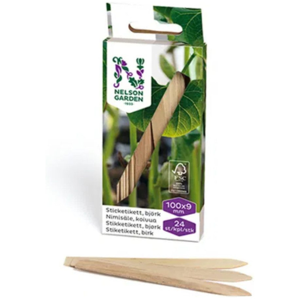 Merkipinnar, viðar, 10 stk, 10 cm