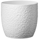 Blómapottur, Boston, 27cm, hvítur hamrað