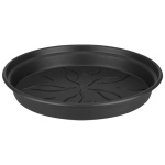 Skál undir blómaker, plast, 29cm, svört