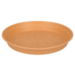 Skál undir blómaker, plast, 25cm, brún