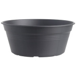 Blómaker, plast, 27 cm, svart