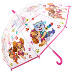 Regnhlíf, hvolpasveit, bleik, 45cm