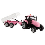 Dráttarvél m/trailer, bleik