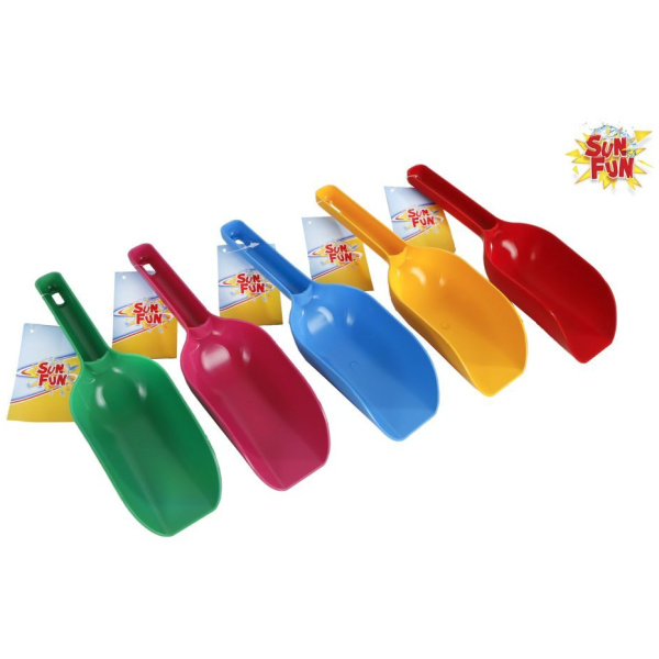 Skófla, plast, 1 stk, 23 cm, 5 litir