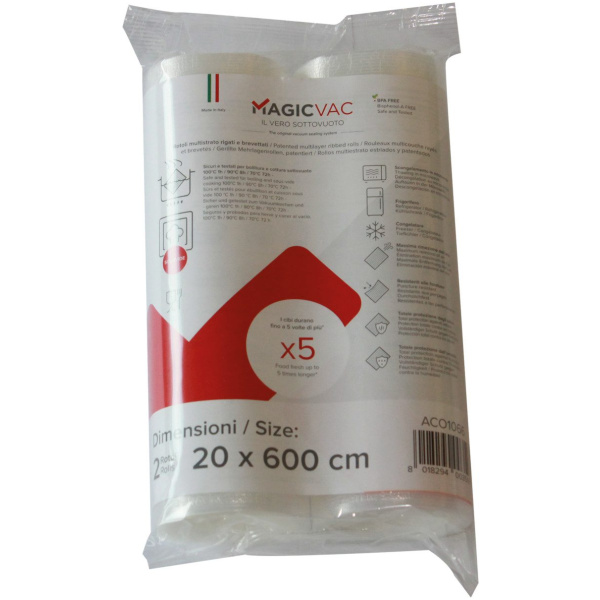 Vakúmfilma, 20cmx6m, Magivac, 2 rúllur