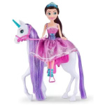 Zuru, Dúkka og einhyrningur, 26cm